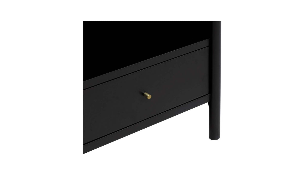 Hannah Black Nightstand - Ornate Home