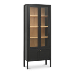 Hannah Black Tall Cabinet - Ornate Home
