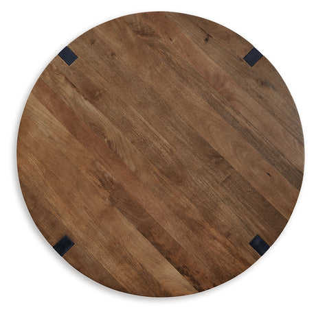 Hanneforth Brown/Black Coffee Table - Ornate Home