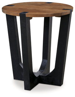 Hanneforth Brown/Black Coffee Table and 2 End Tables - Ornate Home