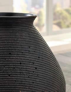 Hannela Antique Brown Vase (12"H) - Ornate Home