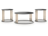 Hannerly Black/Gold Occasional Table Set (Set of 3) (Online Special Price) - Ornate Home