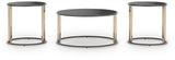 Hannerly Black/Gold Occasional Table Set (Set of 3) (Online Special Price) - Ornate Home