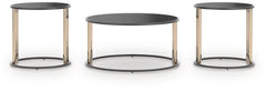 Hannerly Black/Gold Occasional Table Set (Set of 3) - Ornate Home