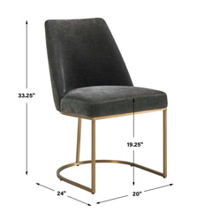 Hanni Gray Upholstered Dining Chair - Ornate Home