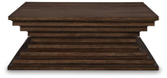 Hannodream Warm Brown Coffee Table and 2 Ends - Ornate Home