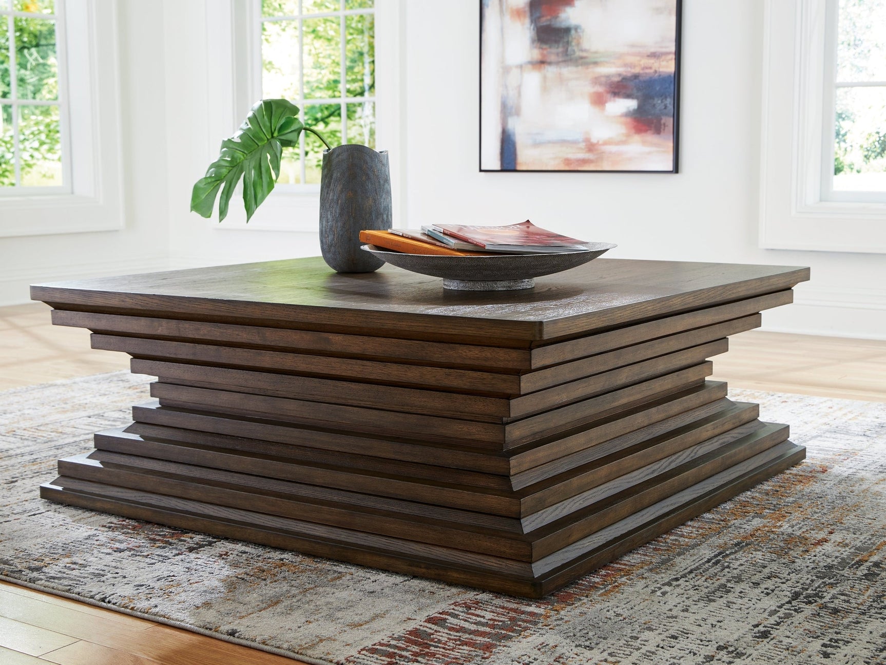 Hannodream Warm Brown Square Cocktail Table (Online Special Price) - Ornate Home