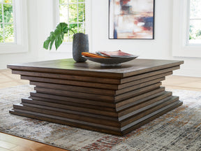 Hannodream Warm Brown Square Cocktail Table - Ornate Home