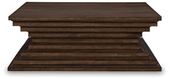 Hannodream Warm Brown Square Cocktail Table - Ornate Home