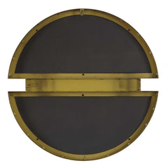 Hanover Bronze/Brown Divided Round Mirror - Ornate Home