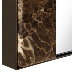 Hanover Bronze/Brown/Gold Marble Mirror - Ornate Home