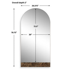 Hanover Bronze/Brown Marble Arch Mirror - Ornate Home