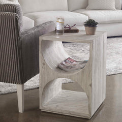 Hans White Side Table - Ornate Home