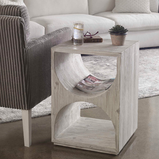 Hans White Side Table - Ornate Home