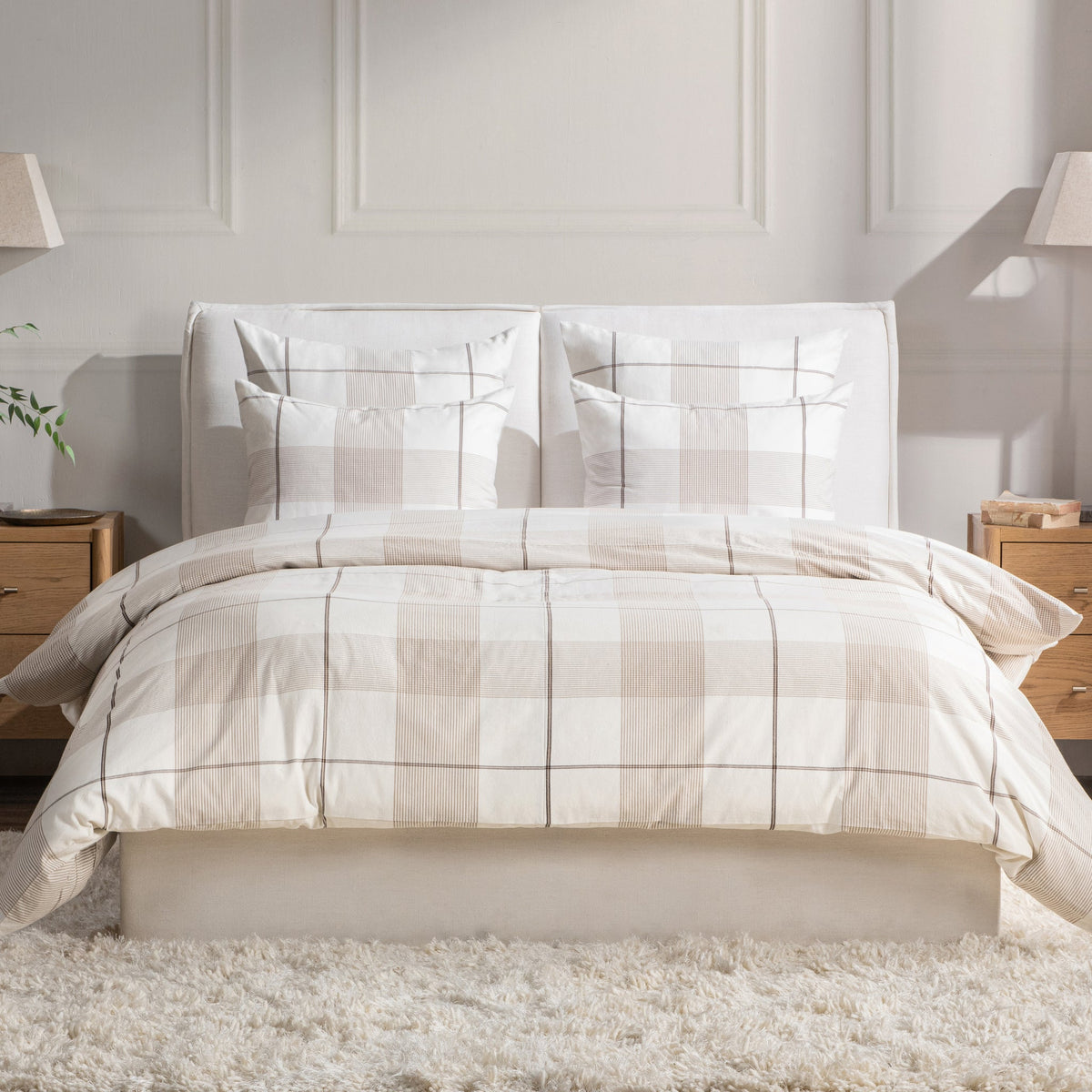 Hanson Ivory/Toffee Brown Euro Sham