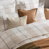 Hanson Ivory/Toffee Brown King Duvet Cover