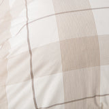 Hanson Ivory/Toffee Brown King Duvet Cover