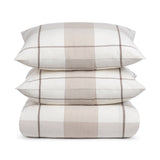 Hanson Ivory/Toffee Brown King Duvet Set