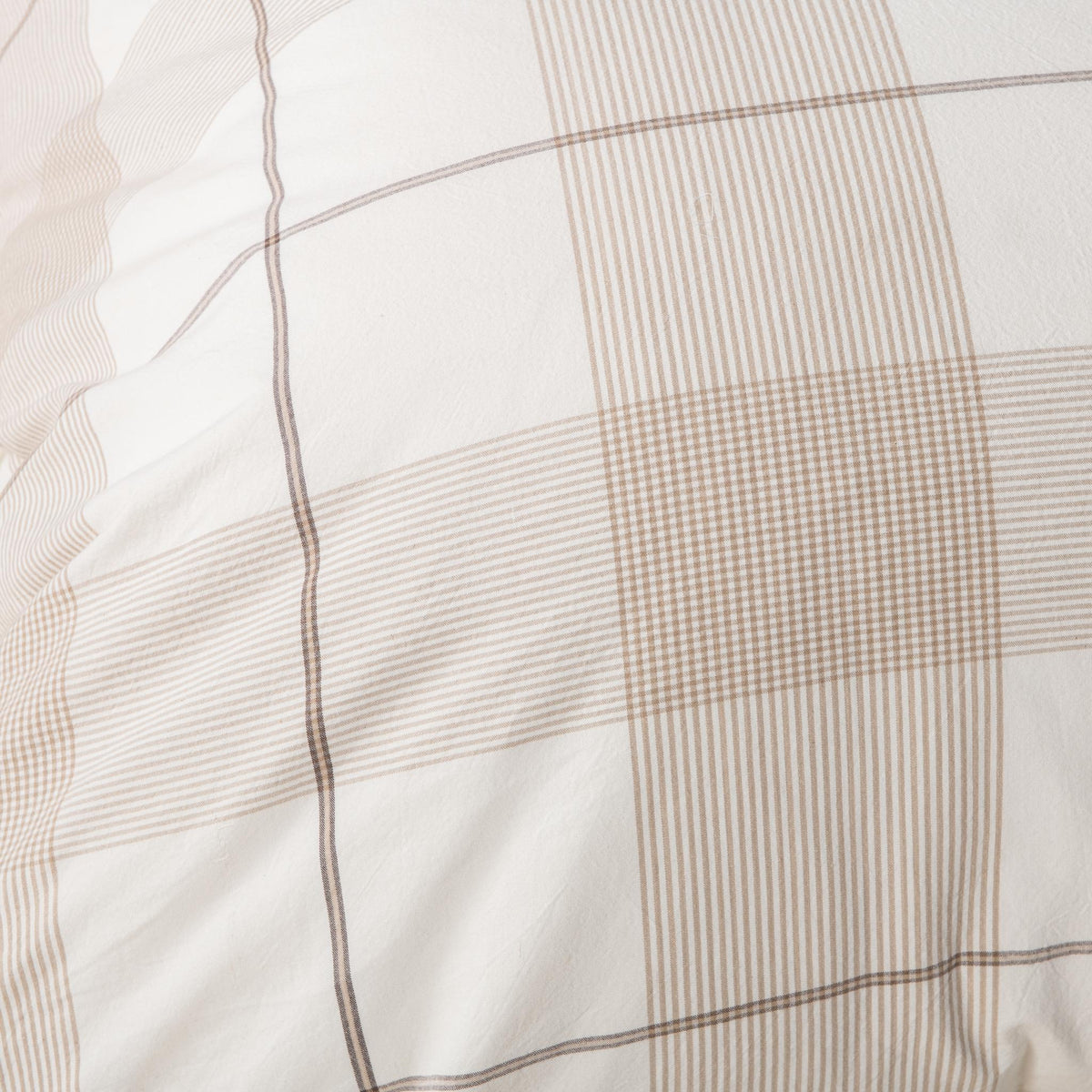 Hanson Ivory/Toffee Brown King Duvet Set