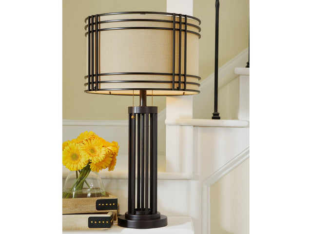 Hanswell Dark Brown Table Lamp - Ornate Home