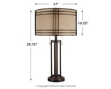 Hanswell Dark Brown Table Lamp (Set of 2) (Online Special Price) - Ornate Home
