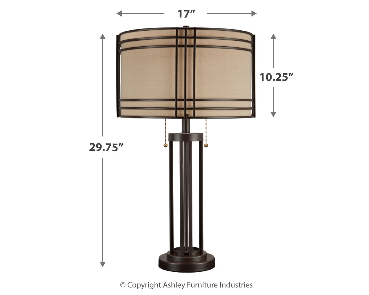 Hanswell Dark Brown Table Lamp (Set of 2) (Online Special Price) - Ornate Home