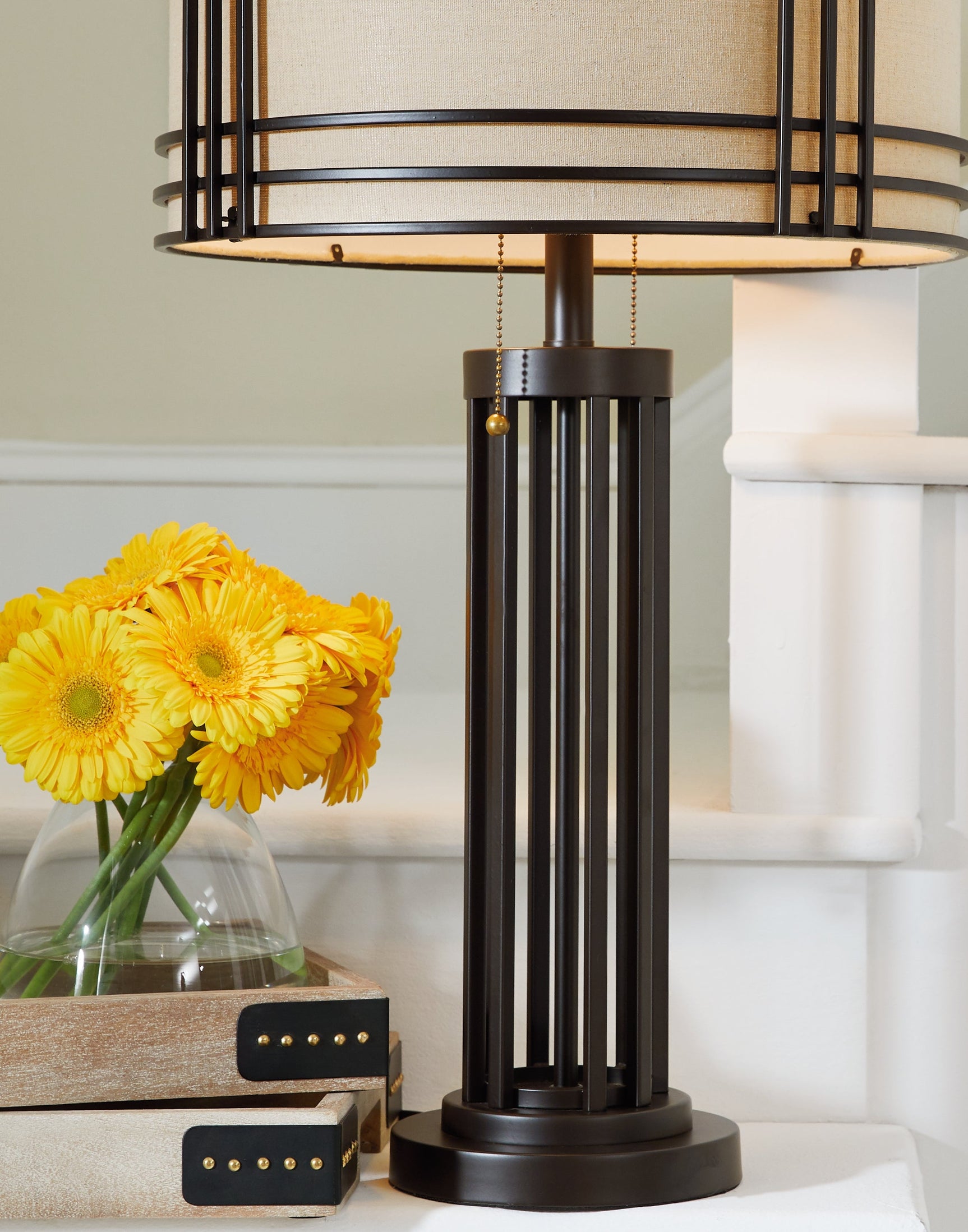 Hanswell Dark Brown Table Lamp (Set of 2) (Online Special Price) - Ornate Home