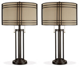 Hanswell Dark Brown Table Lamp (Set of 2) - Ornate Home