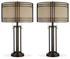 Hanswell Dark Brown Table Lamp (Set of 2) - Ornate Home