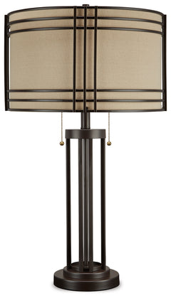 Hanswell Dark Brown Table Lamp (Set of 2) - Ornate Home
