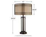 Hanswell Dark Brown Table Lamp (Set of 2) - Ornate Home