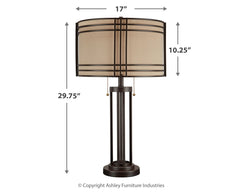 Hanswell Dark Brown Table Lamp (Set of 2) - Ornate Home