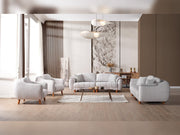 Happy Grey 4-pieces (2 Sofa & 2 Chair) Living Room Set - Ornate Home