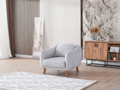 Happy Grey 4-pieces (2 Sofa & 2 Chair) Living Room Set - Ornate Home