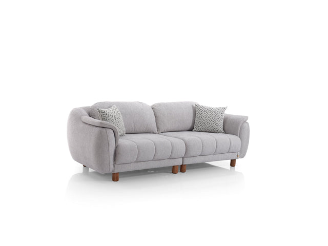 Happy Grey Stationary Sofa - Ornate Home