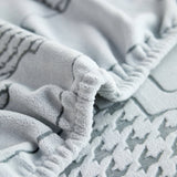 Happy Puzzle Jacquard Fleece Stretchable Cushion Cover, Non-Slip L Shaped Couch Covers for Pets - Ornate Home