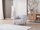 Happy Grey 4-pieces (2 Sofa & 2 Chair) Living Room Set