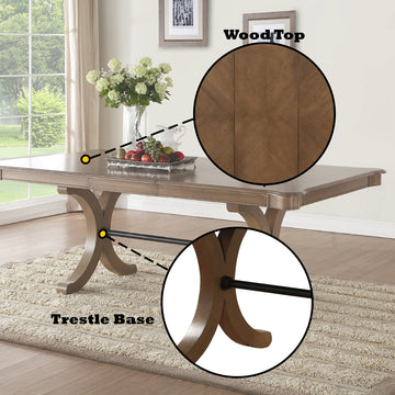 Harald Gray Oak Rectangular Dining Table - Ornate Home