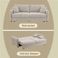 Haran Beige Sofa W/Sleeper - Ornate Home