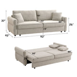 Haran Beige Sofa W/Sleeper - Ornate Home