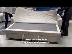 Haran Beige Sofa W/Sleeper - Ornate Home