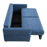 Haran Blue Sofa W/Sleeper - Ornate Home