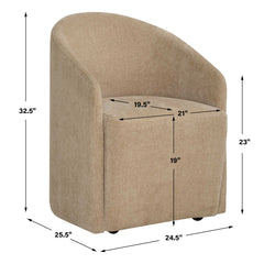 Harbor Brown Flax Dining Chair - Ornate Home