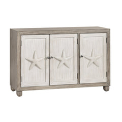 Harbor Brown/White Three-Door Sideboard - Ornate Home