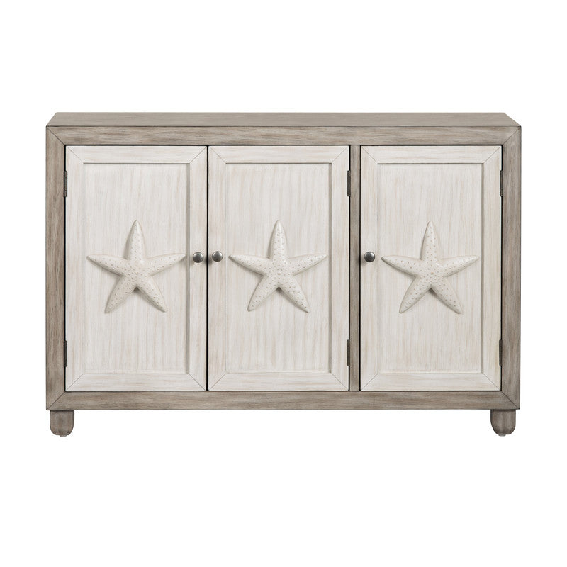 Harbor Brown/White Three-Door Sideboard - Ornate Home