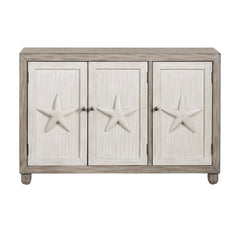 Harbor Brown/White Three-Door Sideboard - Ornate Home