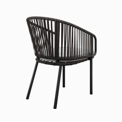 Harbor Charcoal/Gray Outdoor Patio Armchair - Ornate Home