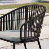 Harbor Charcoal/Gray Outdoor Patio Armchair - Ornate Home
