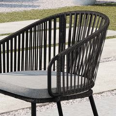 Harbor Charcoal/Gray Outdoor Patio Armchair - Ornate Home