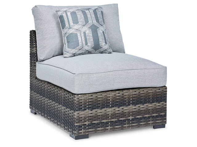 Harbor Court Gray Armless Chair w/ Cushion (Set of 2) - Ornate Home